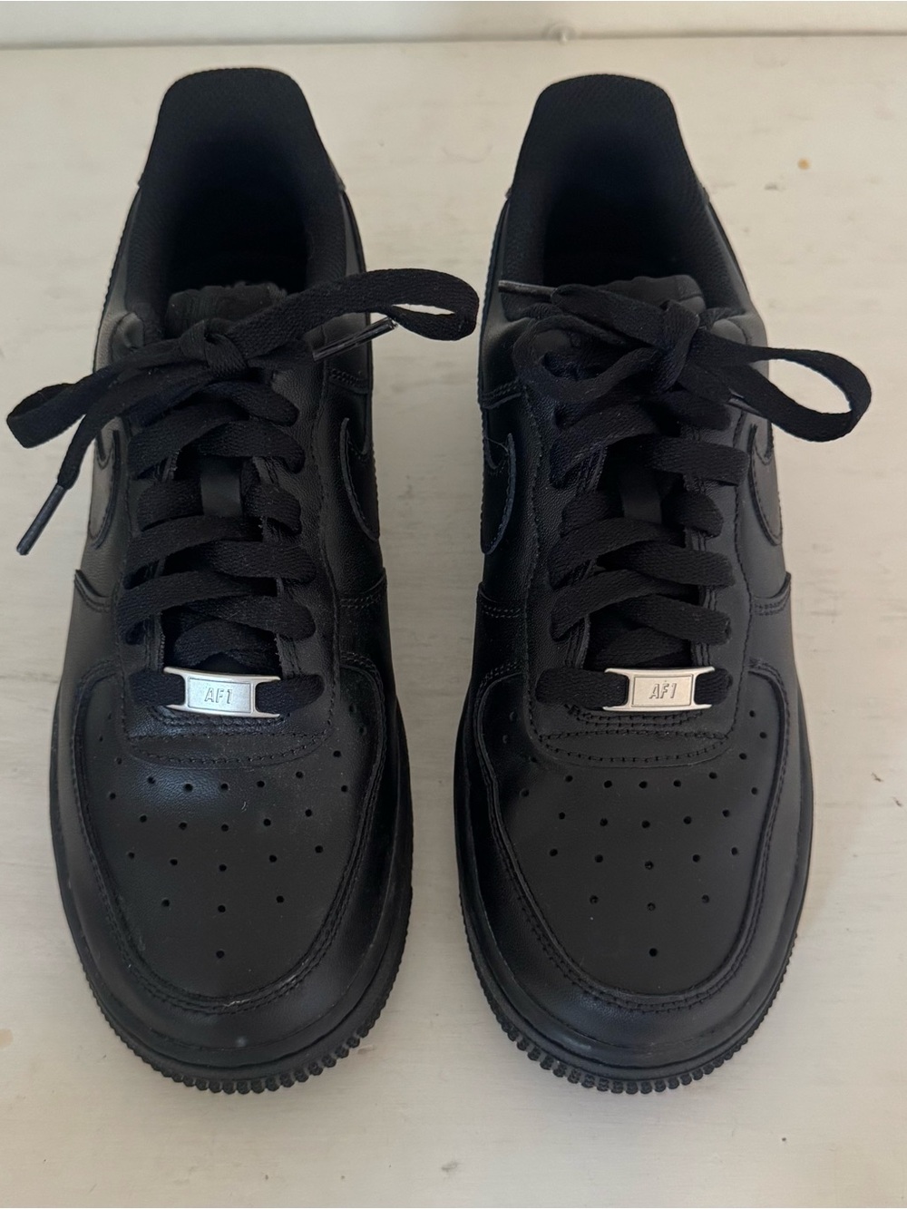 Nike Air Force 1 Low '07 Triple Black Size W 7.5/ M 6 Non-Slip Pads Added Soles